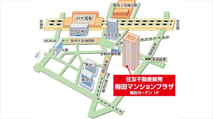梅田マンションプラザ地図